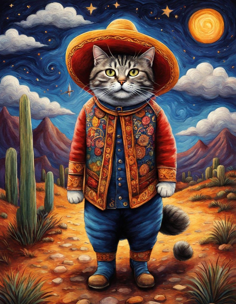 Cat in Boots: Mexican Folk Art Masterpiece