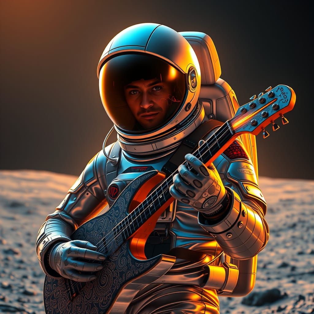 Ethereal Moonlit Concert in Space