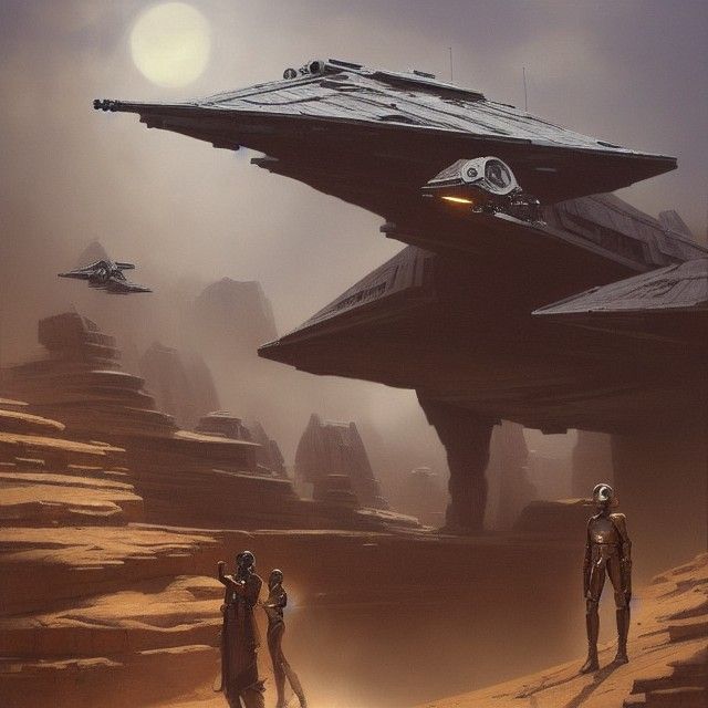 Star Wars Oil Painting: Sinister Scene