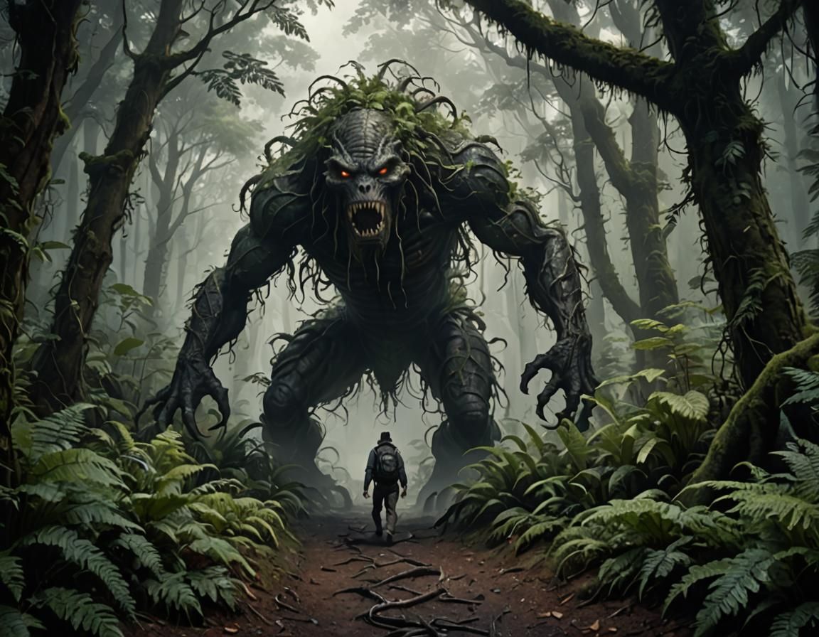 Lurking Horror About to Ambush Traveler