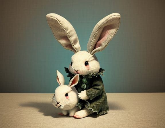 Surreal Rabbit Emerges in Hyperrealistic Photomanipulation