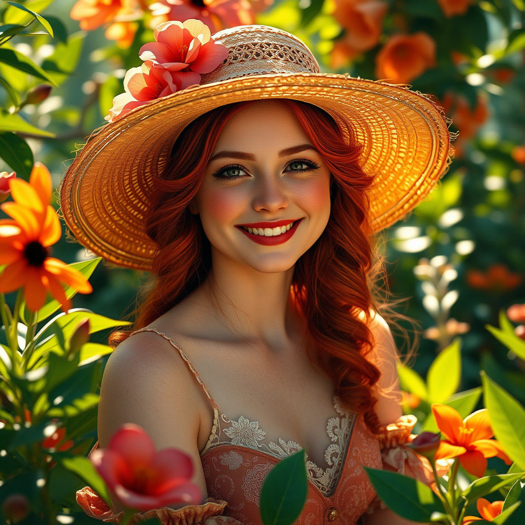 Redhead in Garden of Exquisite Pleasures