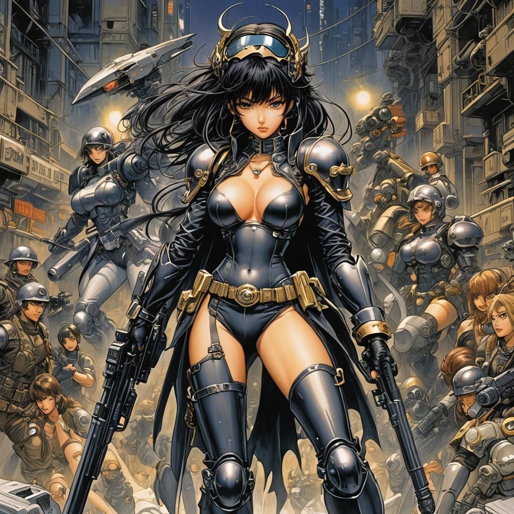Grimdark Manga Art Inspired by Masamune Shirow