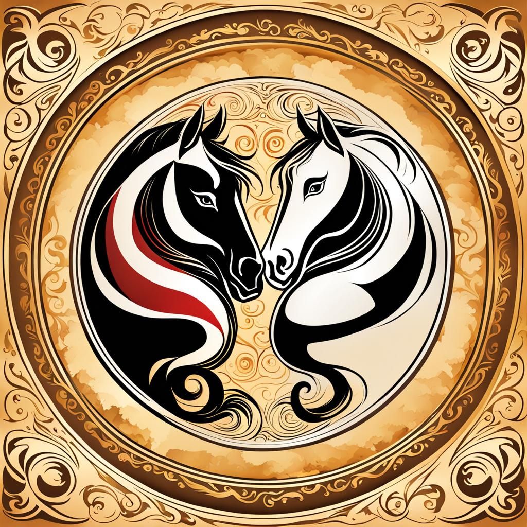 Benevolent Equine Yin Yang Masterpiece