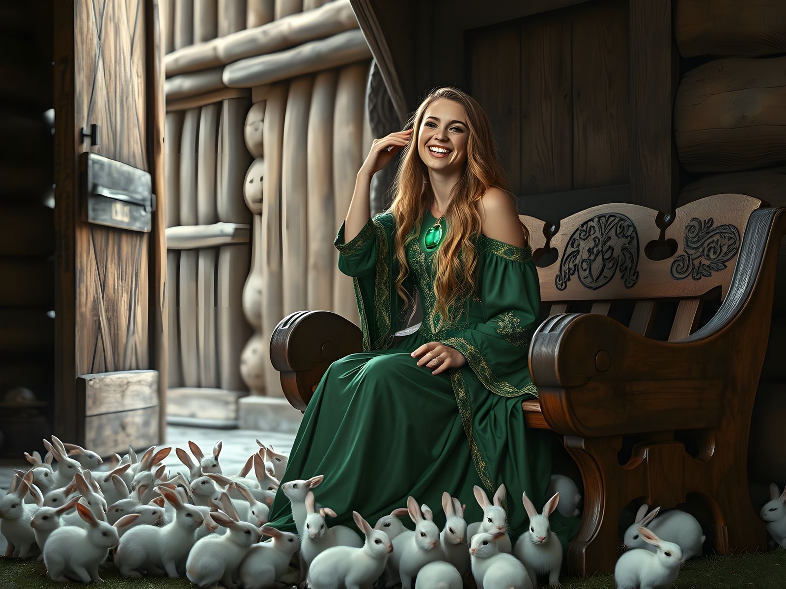 Norse Goddess of Fertility in an Oil Painting