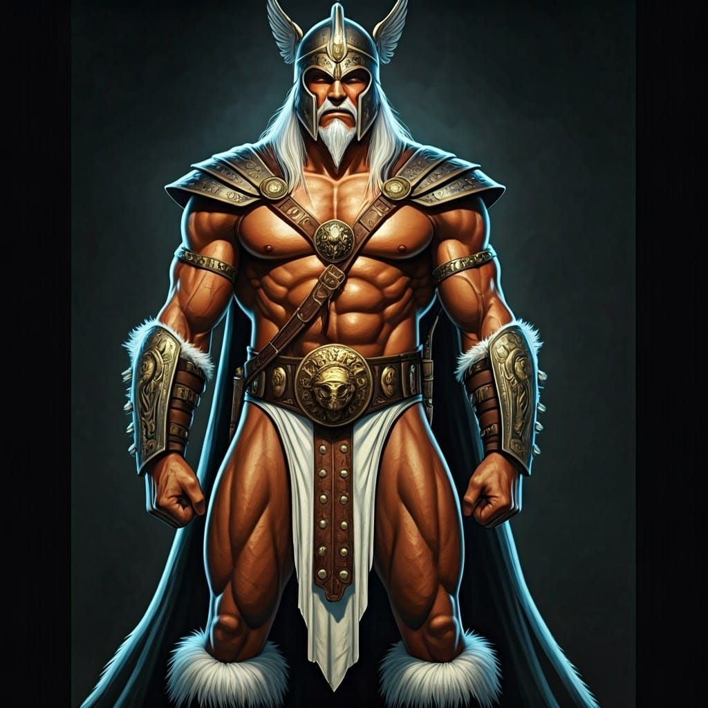The Warlord: Heroic Warrior in Comic Book Style