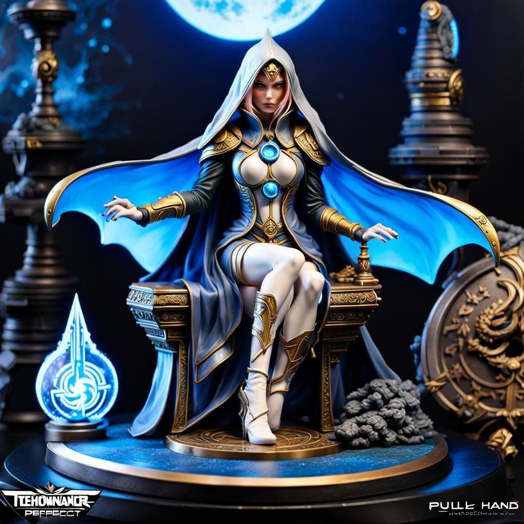 Futuristic Technomage - Resin Statue