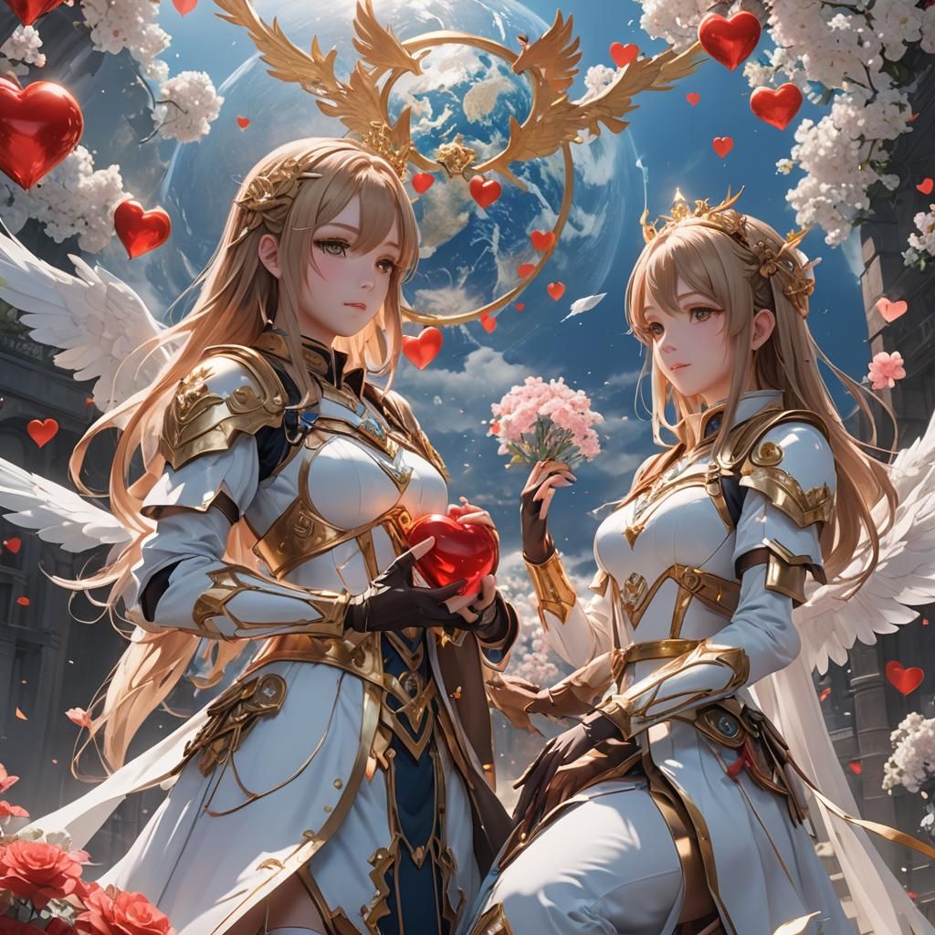 Heavenly Anime Girls in Detailed 3D Art