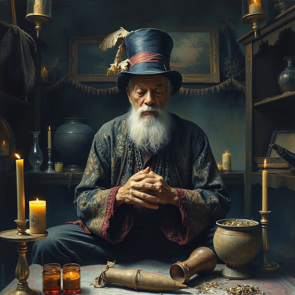 Mystical Voudoo Master in Dark, Moody Splendor
