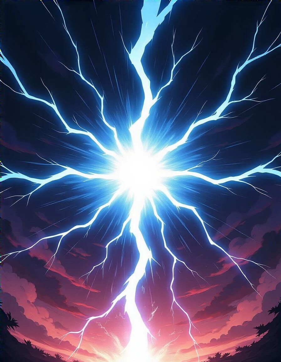 Dynamic Anime Volt Barrier with Arcing Lightning