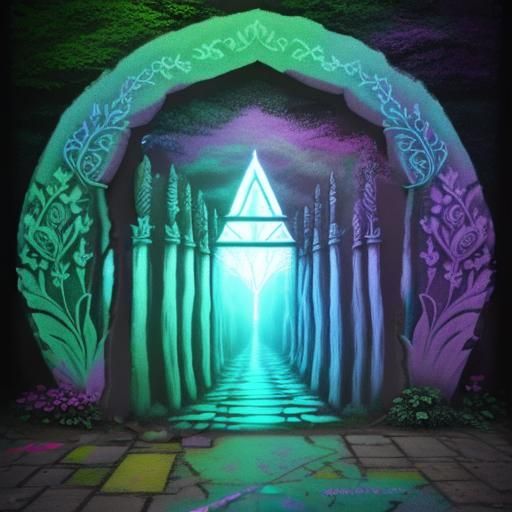 Magical Forest Portal: Chalk Art Illusion