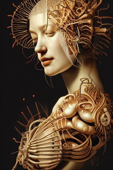 Archangel by Giger Dali Haeckel Gric Rembrandt Michelangelo