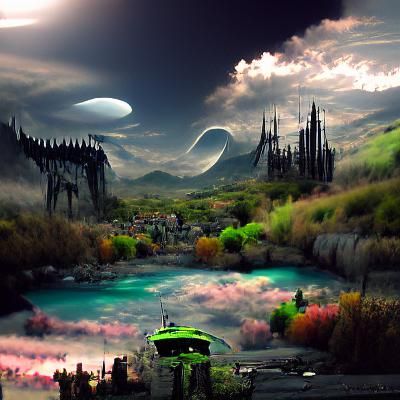 Alien Landscape Matte Painting