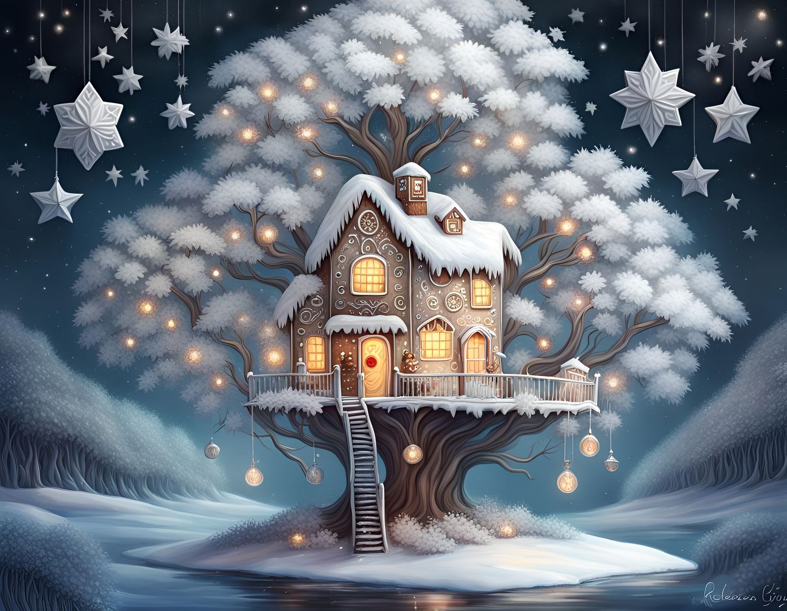 Winter Tree House