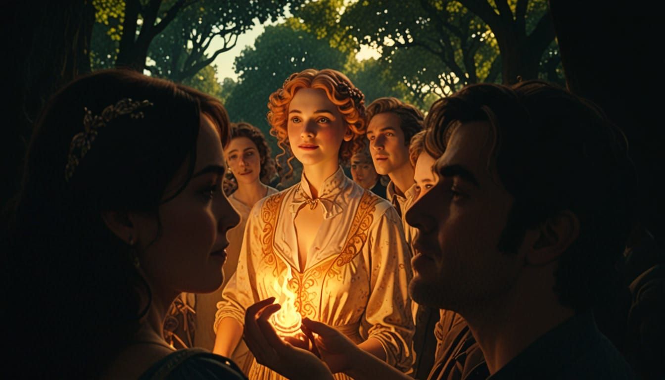 Spring Celebration in Vibrant Art Nouveau Style