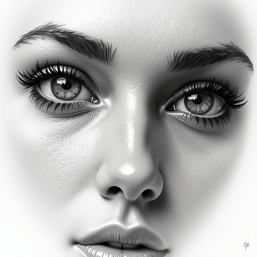 digital painting, image inside image, ultra realistic, black...