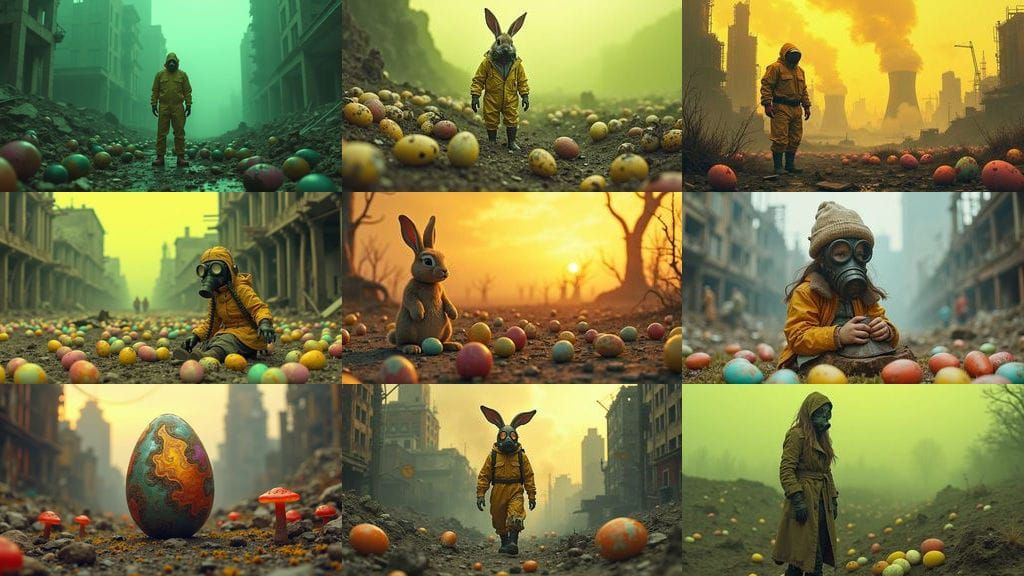 Apocalyptic Easter Egg Hunt in a Toxic Nuclear Punk Landscap...
