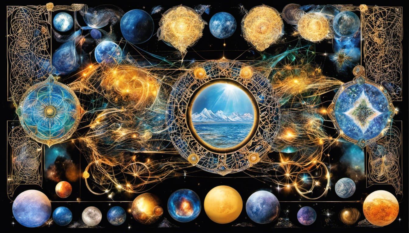 Quantum Zentangle with Metatron's Cube in 5D Shading