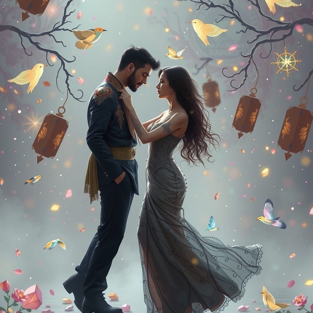 Woman in Emerald Scales: Art Nouveau Fantasy