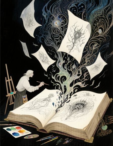 Mystical Artist's Living Illustrations Leap From Tome