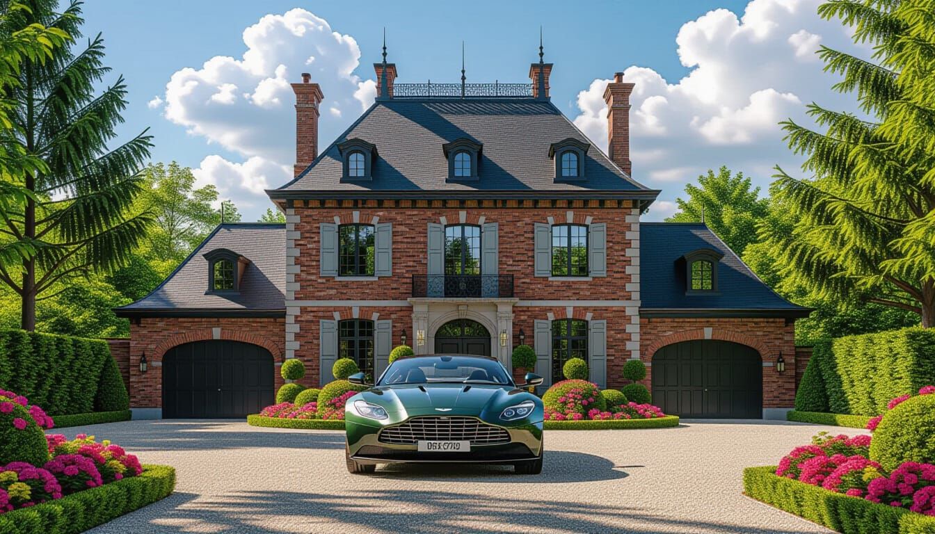Victorian Chateau With Aston Martin DBX 707