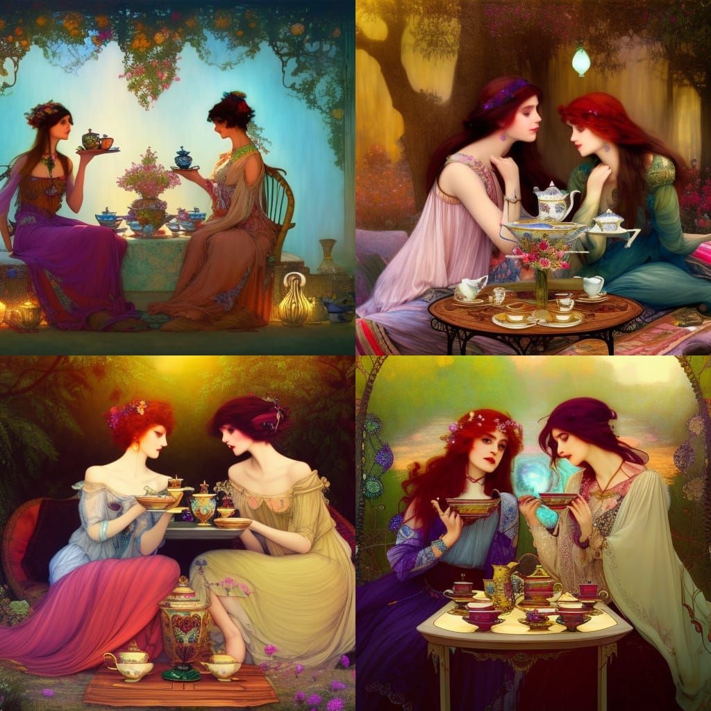 Gypsy Tea Party: Art Nouveau Fantasy