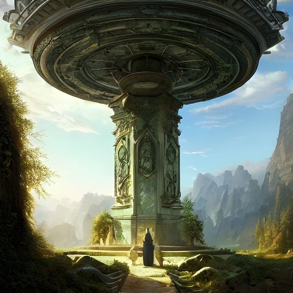 Epic Holy Portal with Ornate Carvings