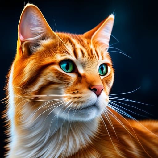 Hyperrealistic Feline Data Analyst in 8K Resolution