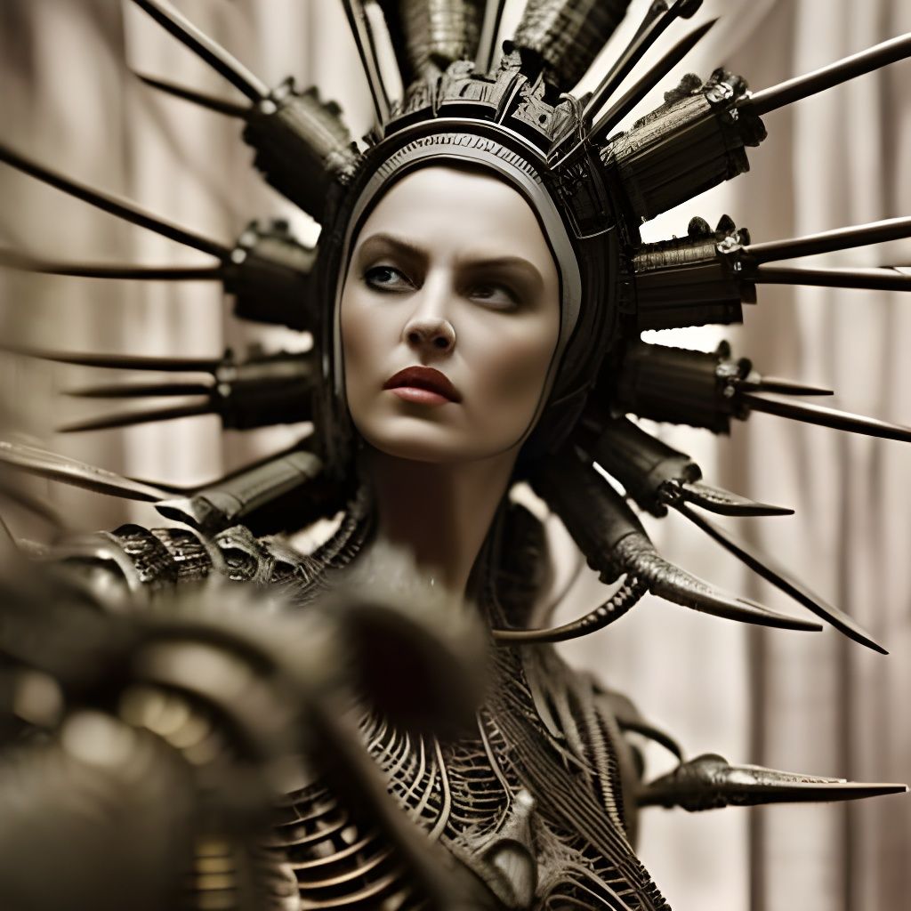 Intricate Portrait of a Woman in Film Noir Style