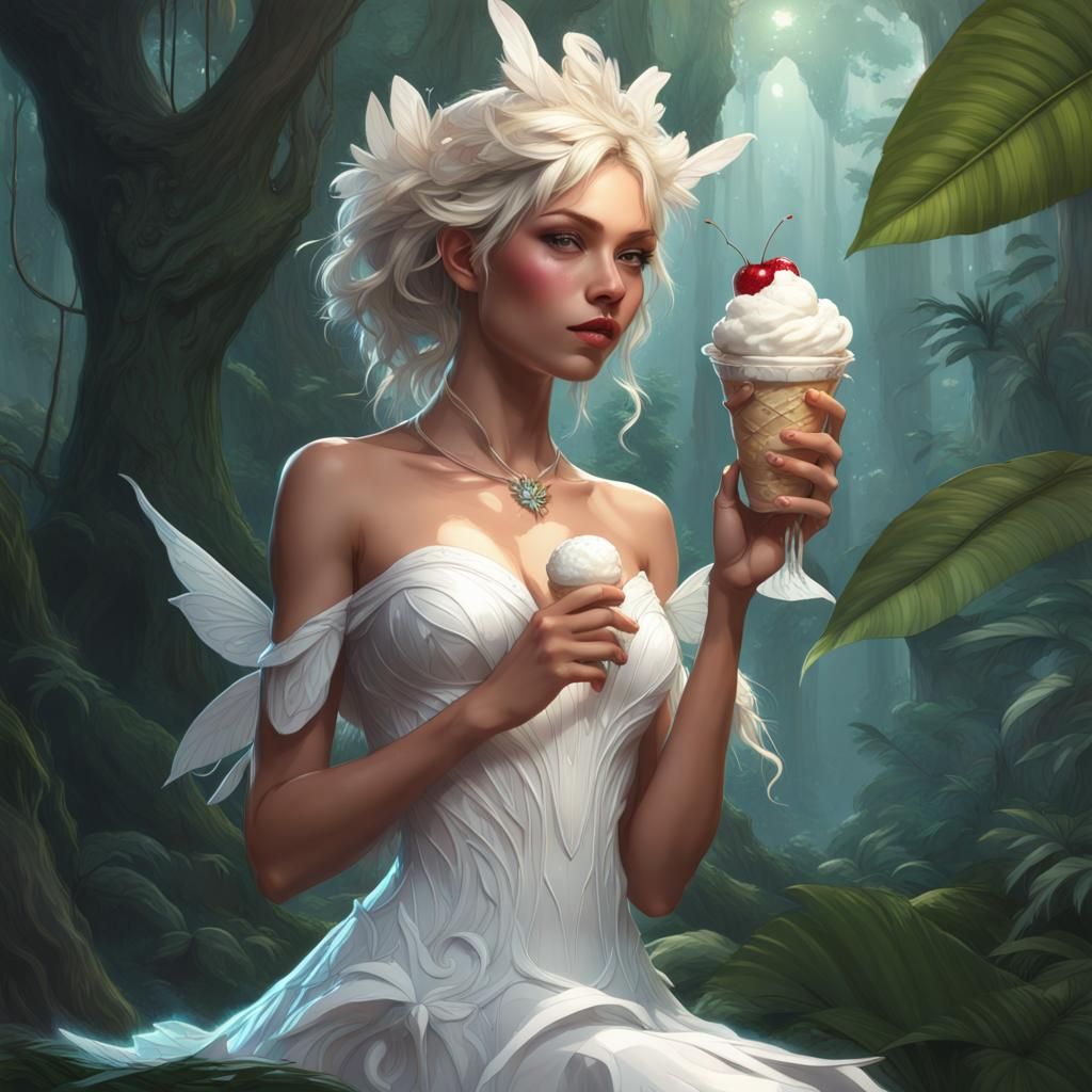 Fairy Princess in Rainforest: Digital Art Portrait