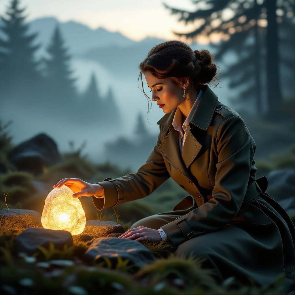 Mystical Standing Stones at Dawn: A Surreal Digital Artwork