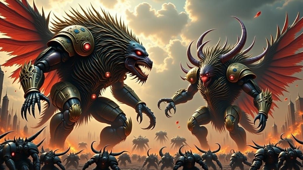 Colossal Titans Clash in Apocalyptic Battle