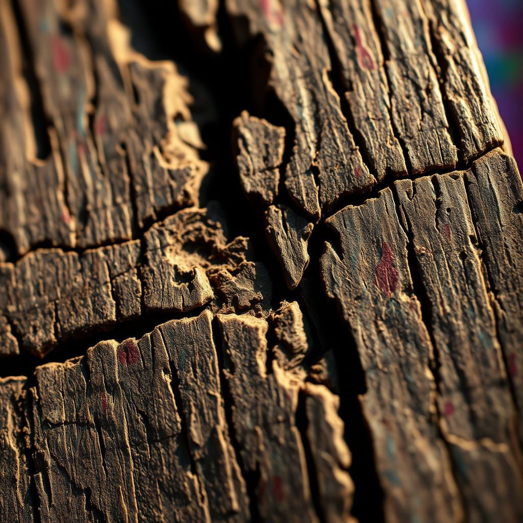 Weathered Wooden Surface in Dramatic Patina