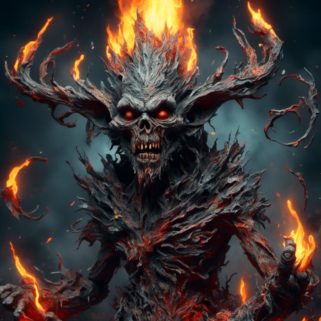 Angry Deep Gnome Wizard Casting Fireball