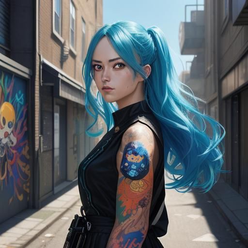 Goth girl Blue