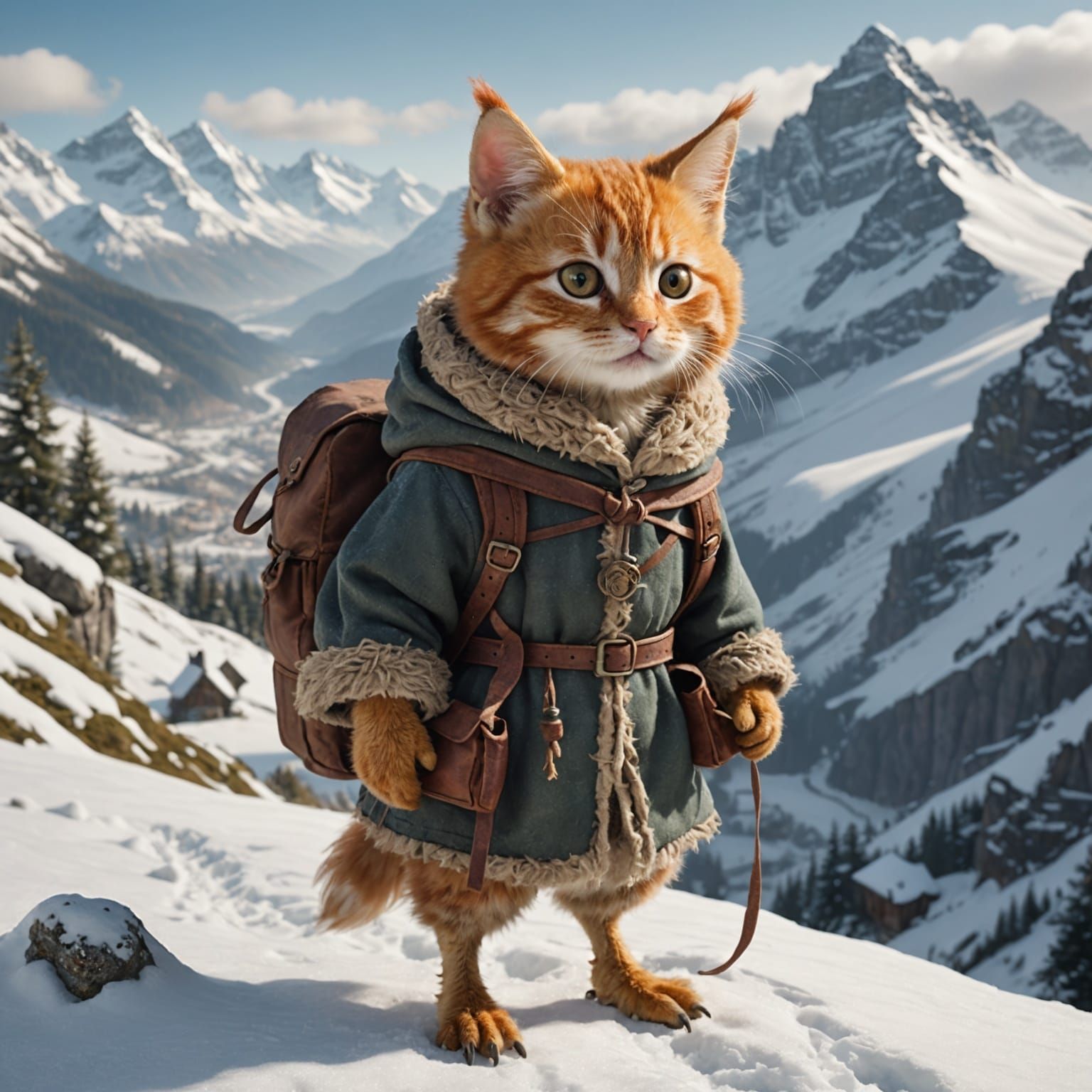 Ginger Kitten's Winter Journey