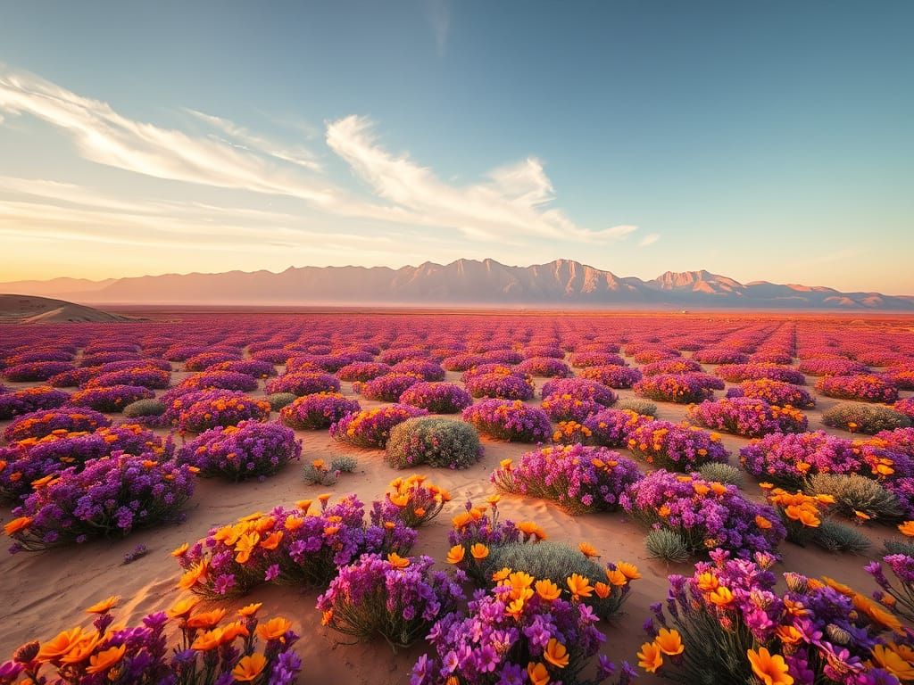 Desert Blooms: Wildflowers Transform Arid Landscape
