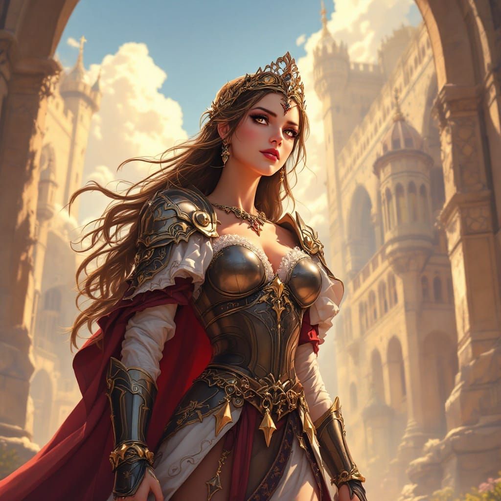 Medieval Pear Maid in Armor