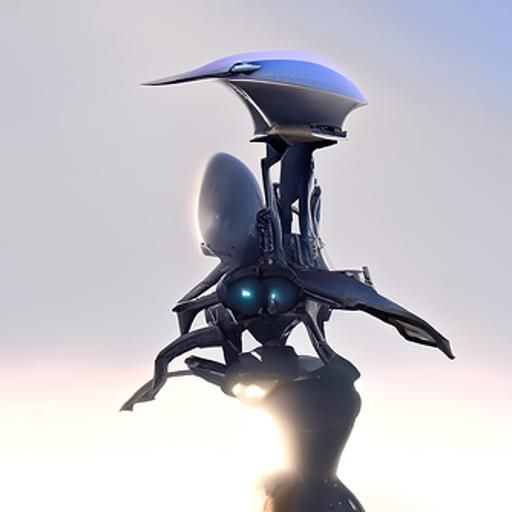 Extraterrestrial Spaceship with Volumetric Lighting