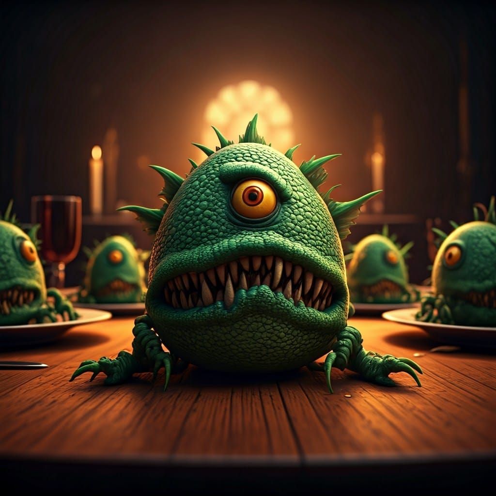 Angry Deviled Eggs Thanksgiving Dinner Chaos