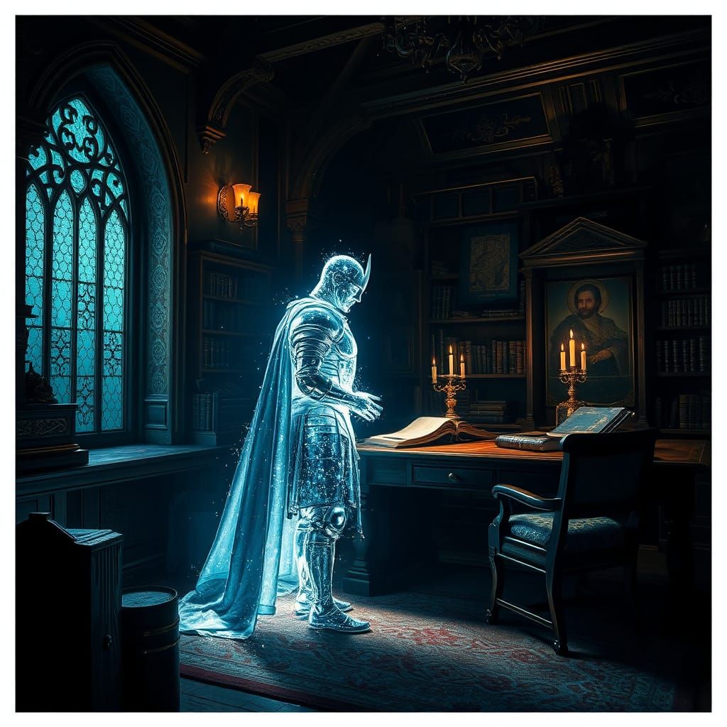 Astral Knight of Stardust Illuminates Dark Castle Study