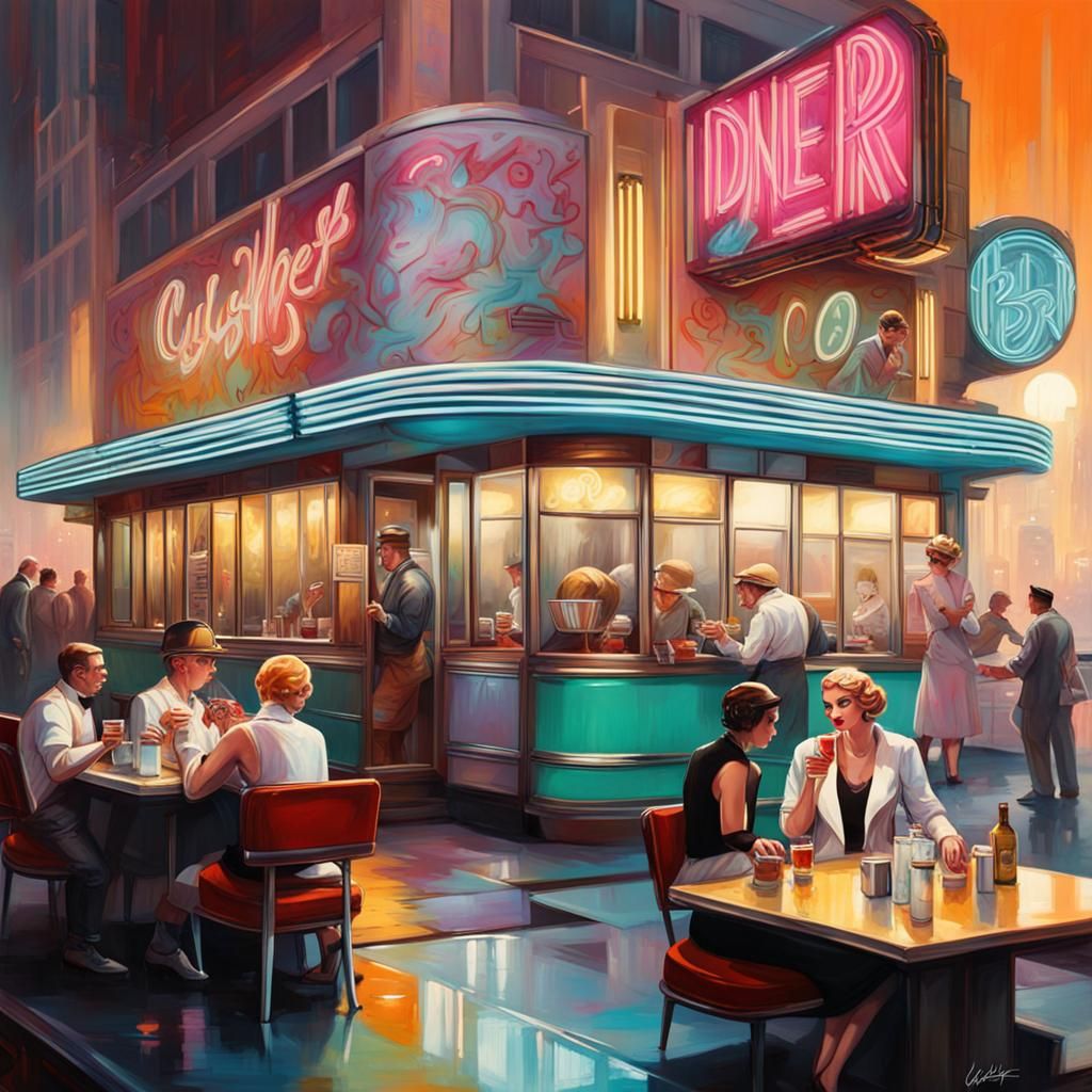 Art deco diner