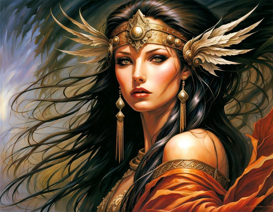 Ethereal Fantasy Landscape Painting in Romantic Style