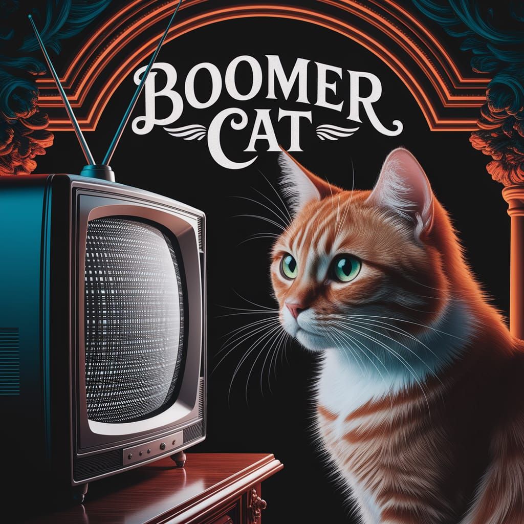 Mesmerizing Orange Cat Watches Television