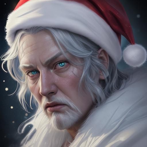 Hyperrealistic Ghost of Christmas Past: Splash Art
