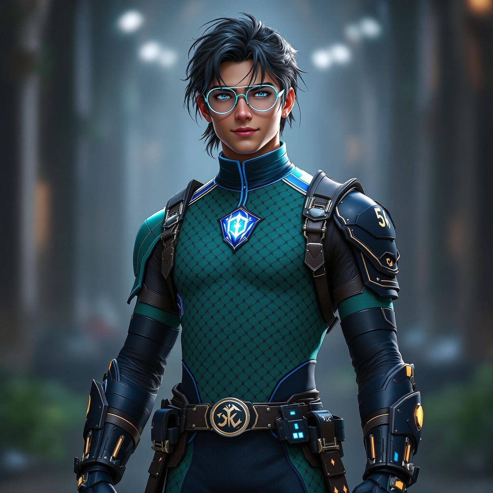 Male High School Hero Approaches Graduation with Excitement....