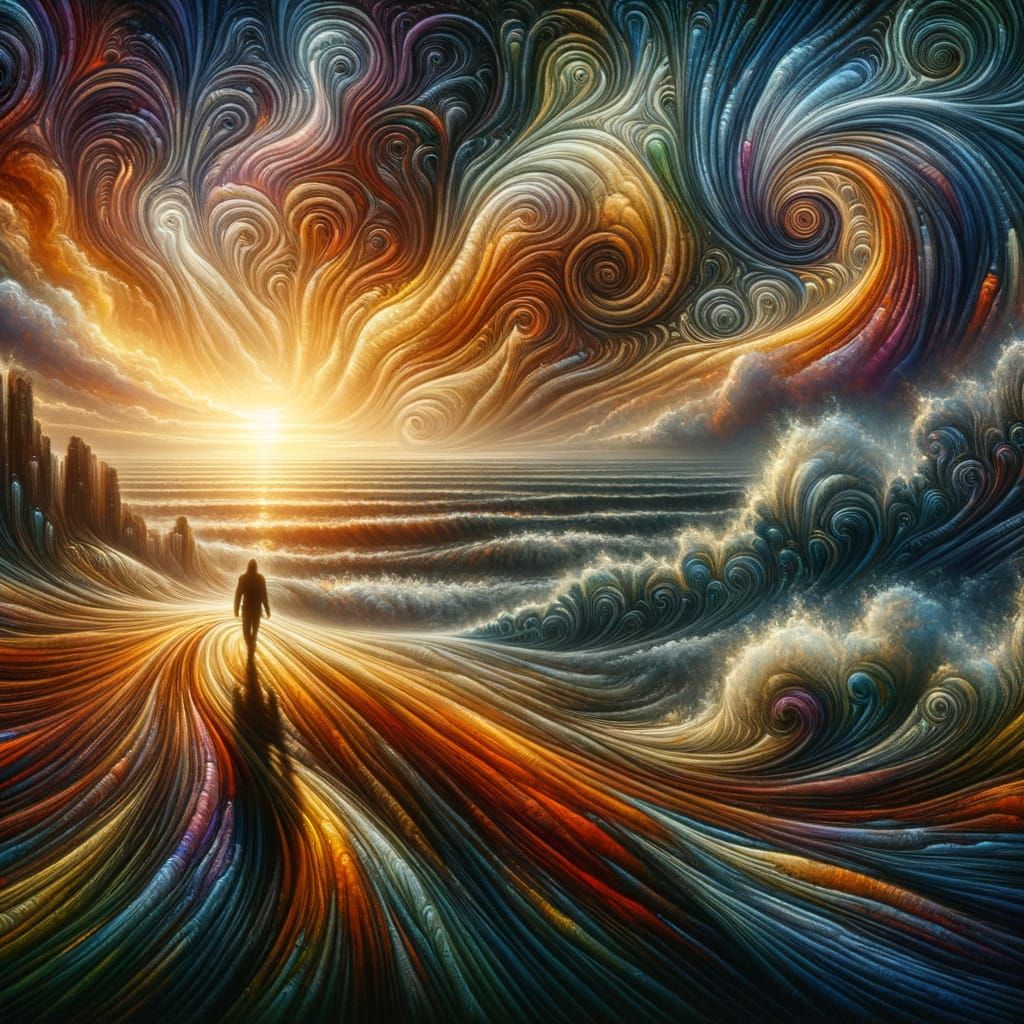 Cinematic Film Still of Abstract Patterns and Dramatic Light...