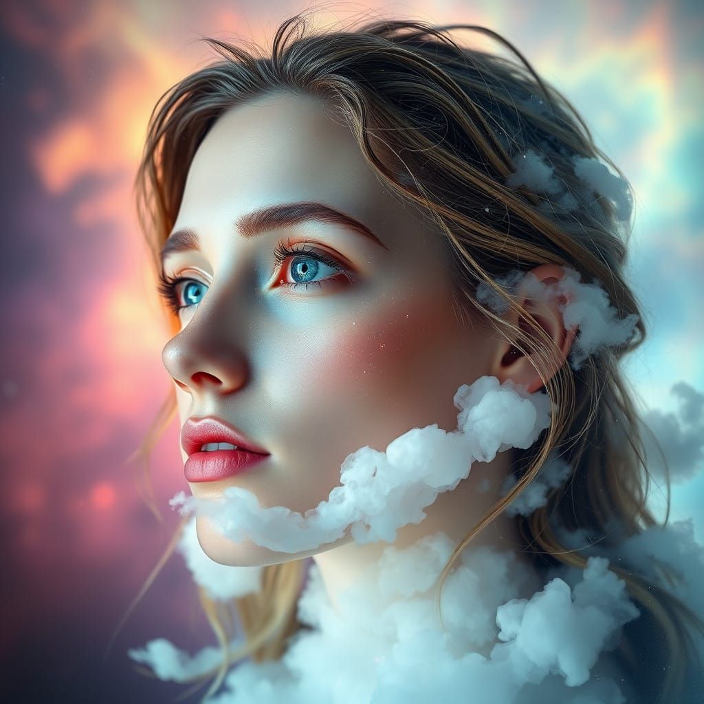 Ethereal, Surreal Portrait of a Cosmic Being