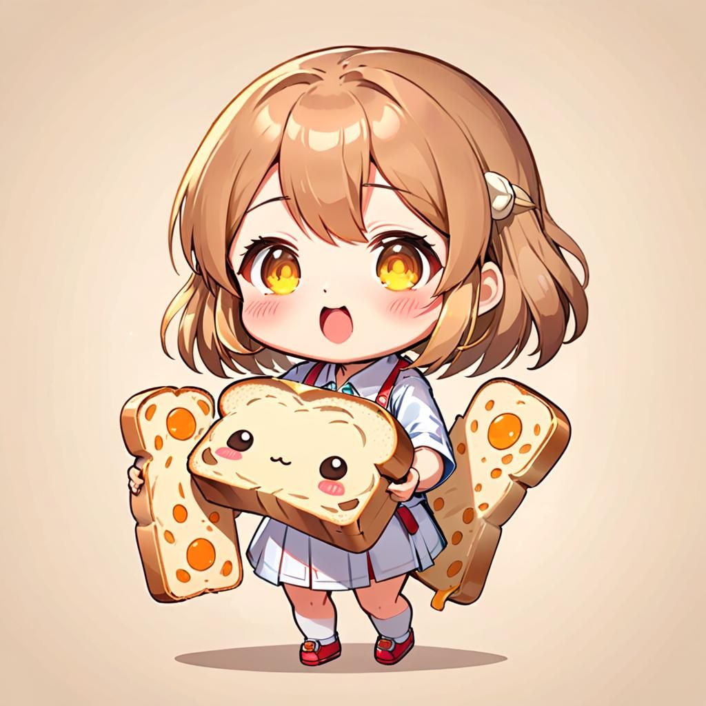 Chibi Bread Girl (Blue Pencil XL)