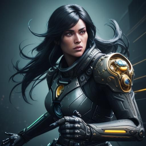 Ornate Onyx Key in Metallic Sci-Fi Keyhole